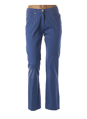 Pantalon coupe droite taille normale bleu FRANCE RIVOIRE femme
