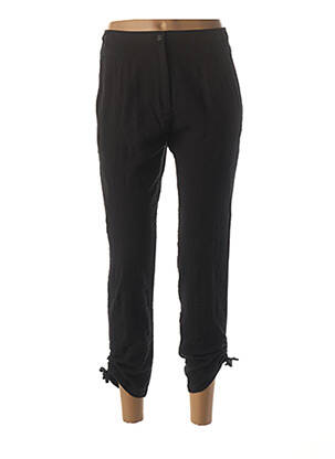 Pantalon 7/8 fermeture zippée sous rabat boutonné taille normale noir GUY DUBOUIS femme