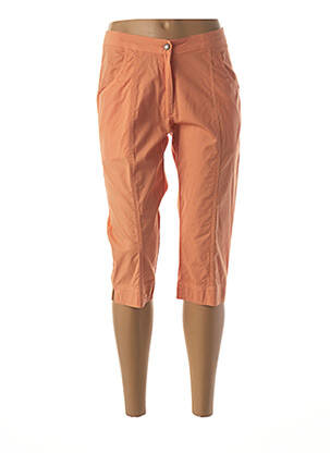 Corsaire poches taille haute orange GUY DUBOUIS femme