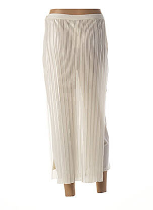 Pantacourt coupe jupe culotte taille normale blanc MERI & ESCA femme