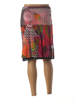 Jupe mi-longue coupe droite rouge MERI & ESCA femme