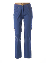 Pantalon droit bleu FRANCE RIVOIRE pour femme seconde vue