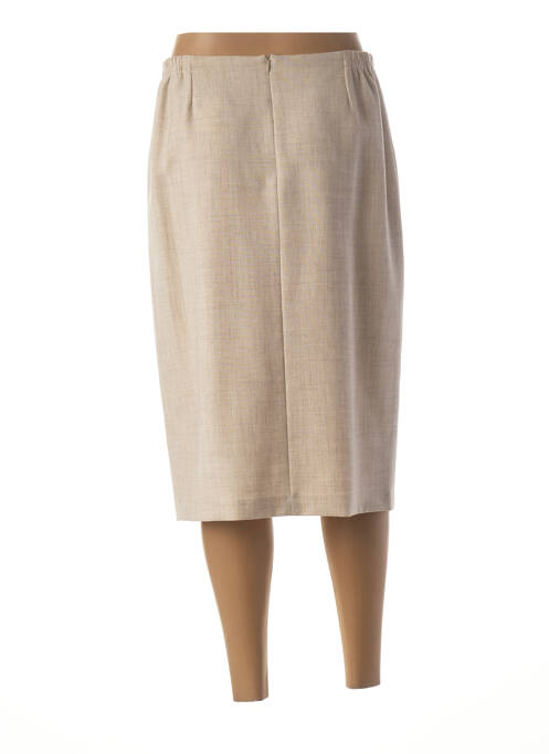Jupe mi-longue beige GUY DUBOUIS pour femme