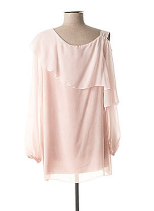Blouse légère et transparente manches courtes rose MERI & ESCA femme