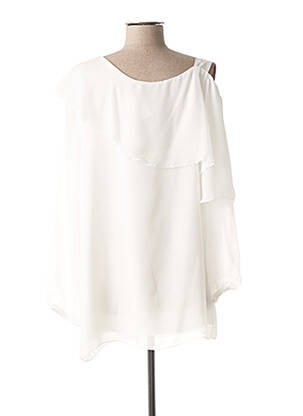 Blouse légère et transparente manches courtes blanc MERI & ESCA femme