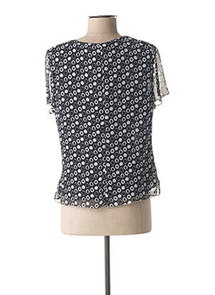 Top imprimé fantaisie manches courtes bleu GUY DUBOUIS femme