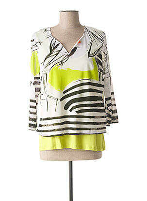 Blouse légère et transparente manches 3/4 vert MERI & ESCA femme