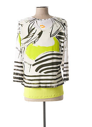 Blouse légère et transparente manches 3/4 vert MERI & ESCA femme