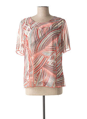 Top coupe fluide manches courtes rose GUY DUBOUIS femme