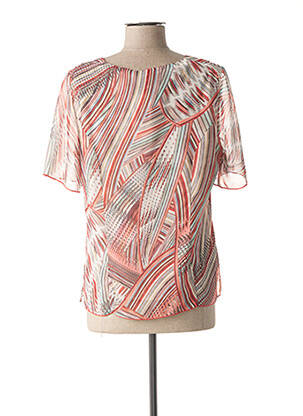 Top coupe fluide manches courtes rose GUY DUBOUIS femme