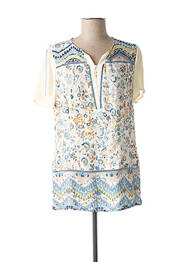Tunique manches courtes col v beige MERI & ESCA femme