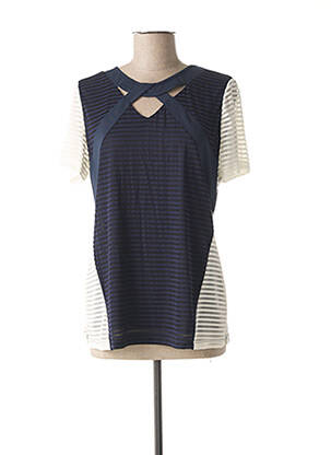 Top stretch manches courtes bleu MERI & ESCA femme