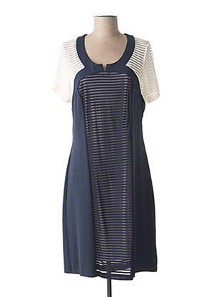 Robe mi-longue manches courtes manches courtes bleu MERI & ESCA femme