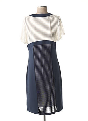 Robe mi-longue manches courtes manches courtes bleu MERI & ESCA femme