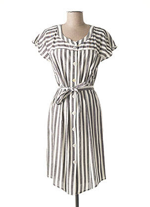 Robe mi-longue manches courtes manches courtes noir MERI & ESCA femme