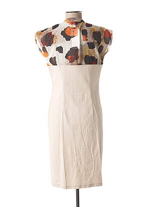 Robe mi-longue manches courtes manches courtes beige MERI & ESCA femme