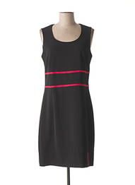 Robe mi-longue tissage crêpe sans manche noir MERI & ESCA femme