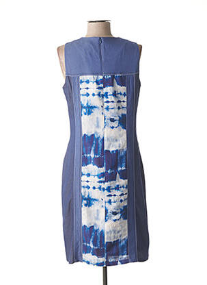 Robe mi-longue imprimé fantaisie sans manche bleu MERI & ESCA femme