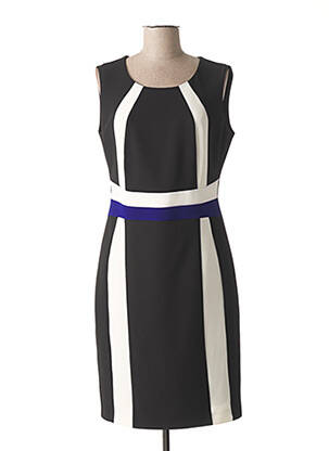 Robe mi-longue sans manche sans manche noir GUY DUBOUIS femme