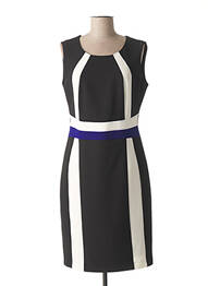 Robe mi-longue sans manche sans manche noir GUY DUBOUIS femme