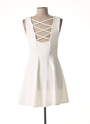 Robe courte sans manche sans manche blanc COULEURS DU TEMPS femme