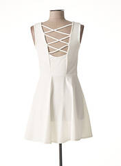 Robe courte blanc COULEURS DU TEMPS pour femme seconde vue