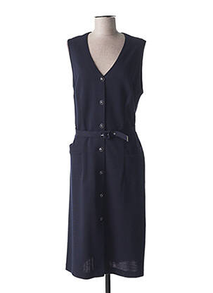 Robe mi-longue sans manche sans manche bleu FRANCE RIVOIRE femme