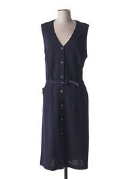 Robe mi-longue sans manche sans manche bleu FRANCE RIVOIRE femme