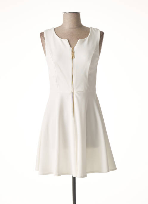 Robe courte blanc COULEURS DU TEMPS pour femme