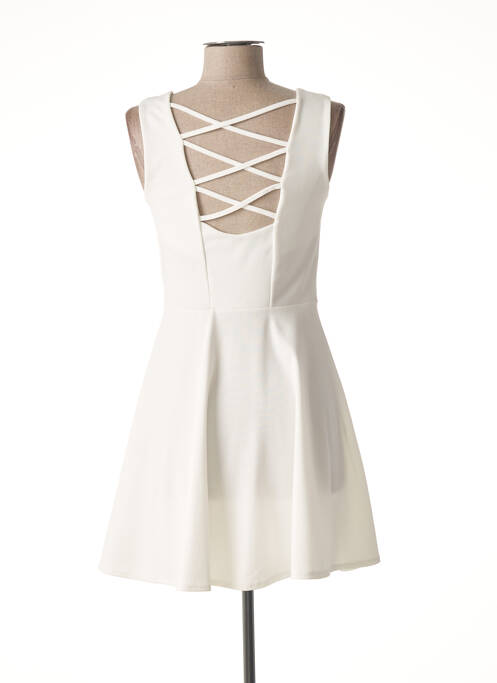Robe courte blanc COULEURS DU TEMPS pour femme