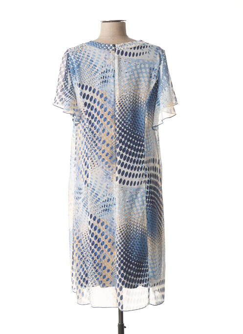 Robe mi-longue bleu FRANCE RIVOIRE pour femme