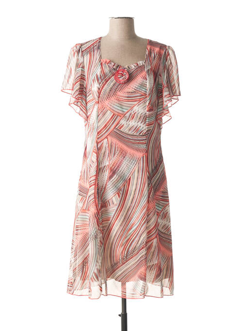 Robe mi-longue rose FRANCE RIVOIRE pour femme