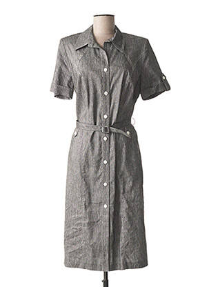 Robe mi-longue manches courtes manches courtes gris GUY DUBOUIS femme