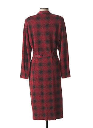 Robe mi-longue manches longues manches longues rouge GUY DUBOUIS femme