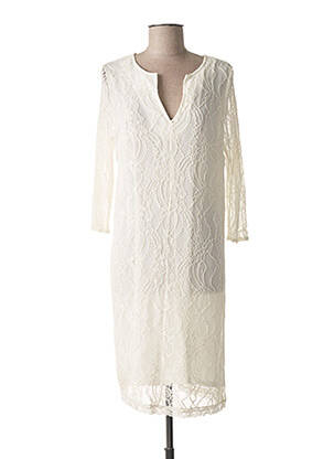 Robe mi-longue blanc LAUREN VIDAL pour femme