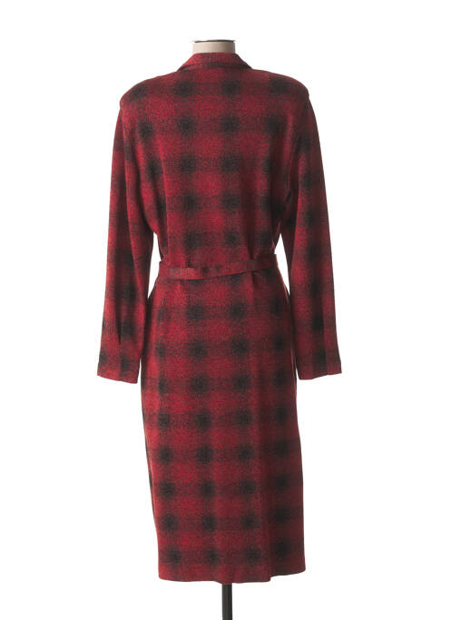 Robe mi-longue manches longues manches longues rouge GUY DUBOUIS femme