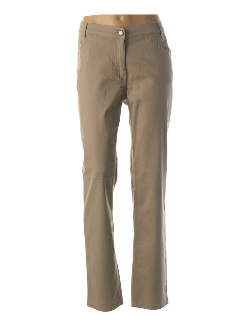 Pantalon beige ADELINA BY SCHEITER pour femme