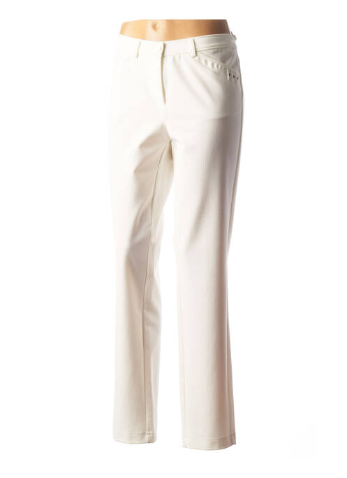 Pantalon droit blanc FRANK WALDER pour femme