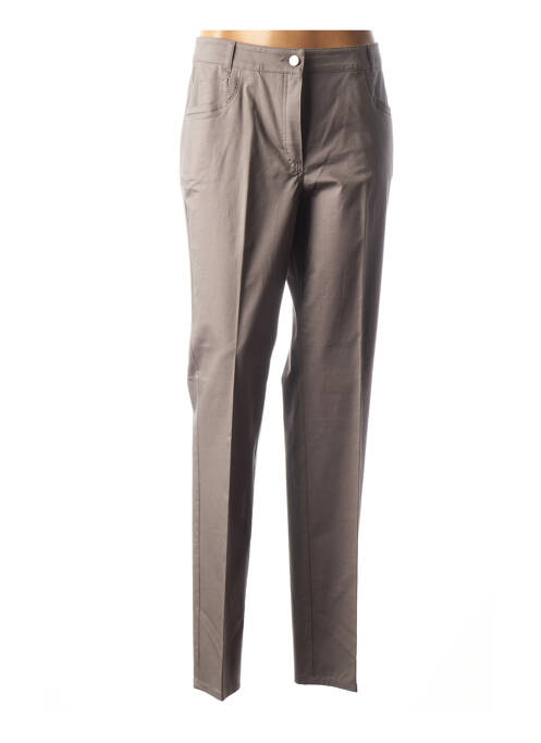 Pantalon droit gris ADELINA BY SCHEITER pour femme