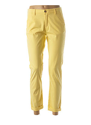 Pantalon poches taille basse jaune C'EST BEAU LA VIE femme