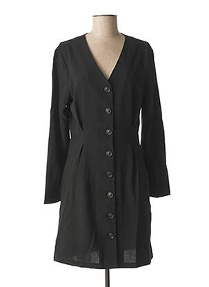 Robe mi-longue manches longues manches longues noir BLEND SHE femme