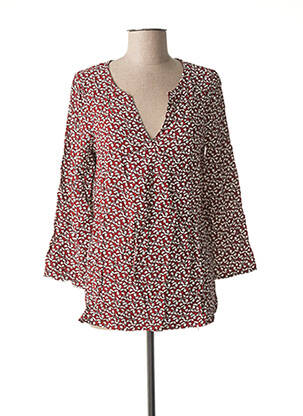 Blouse imprimé fleurs manches longues marron VERO MODA femme