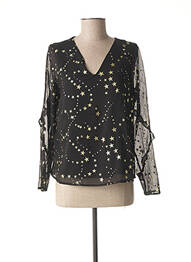Blouse légère et transparente manches longues noir VERO MODA femme