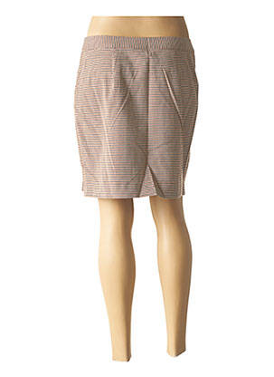 Jupe courte marron ICHI femme