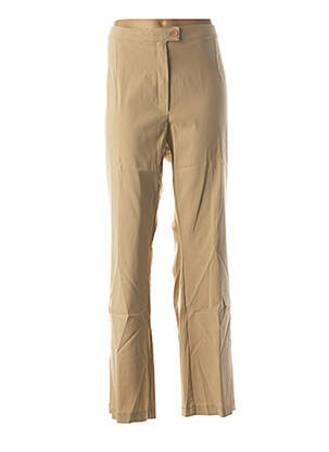 Pantalon droit stretch taille normale beige CICCIA BELLA femme