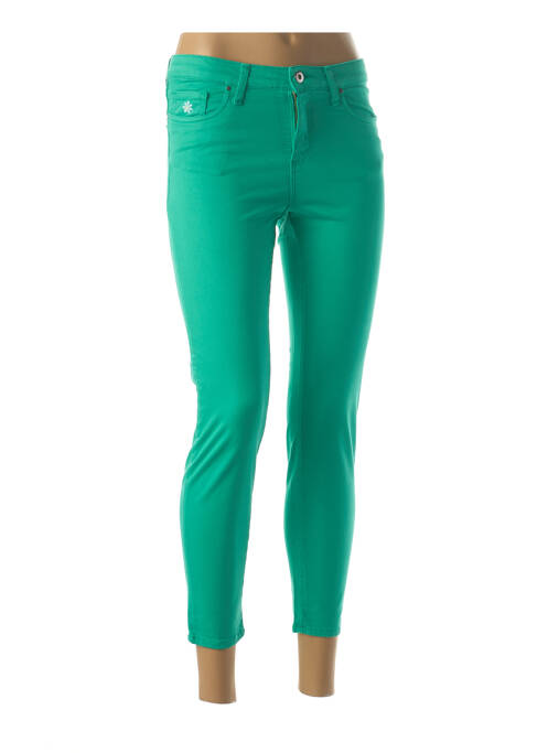 Jeans coupe slim vert LCDN pour femme