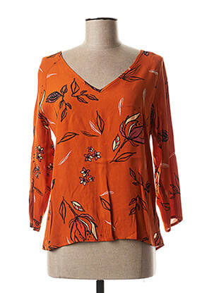 Blouse imprimé fleurs manches 3/4 orange LOLA ESPELETA femme