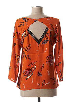 Blouse imprimé fleurs manches 3/4 orange LOLA ESPELETA femme