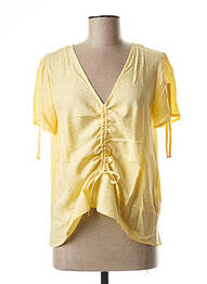 Blouse manches courtes manches courtes jaune B.YOUNG femme
