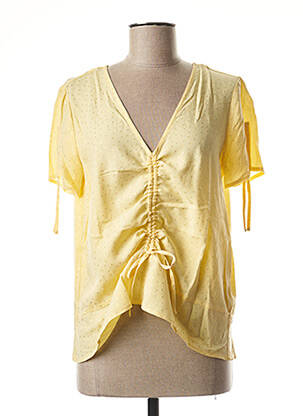 Blouse manches courtes manches courtes jaune B.YOUNG femme